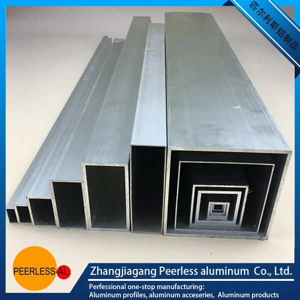 peerless-al extrusion alumium profiles:square tube,anodizing avaiable