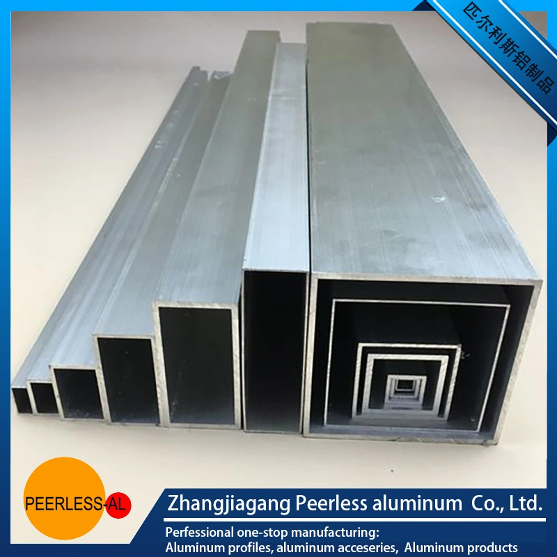 peerless-al extrusion alumium profiles:square tube,anodizing avaiable