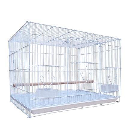 Wholesale foldable large space iron cage with handle iron parakeet bird and cage for small parrot birds breeding