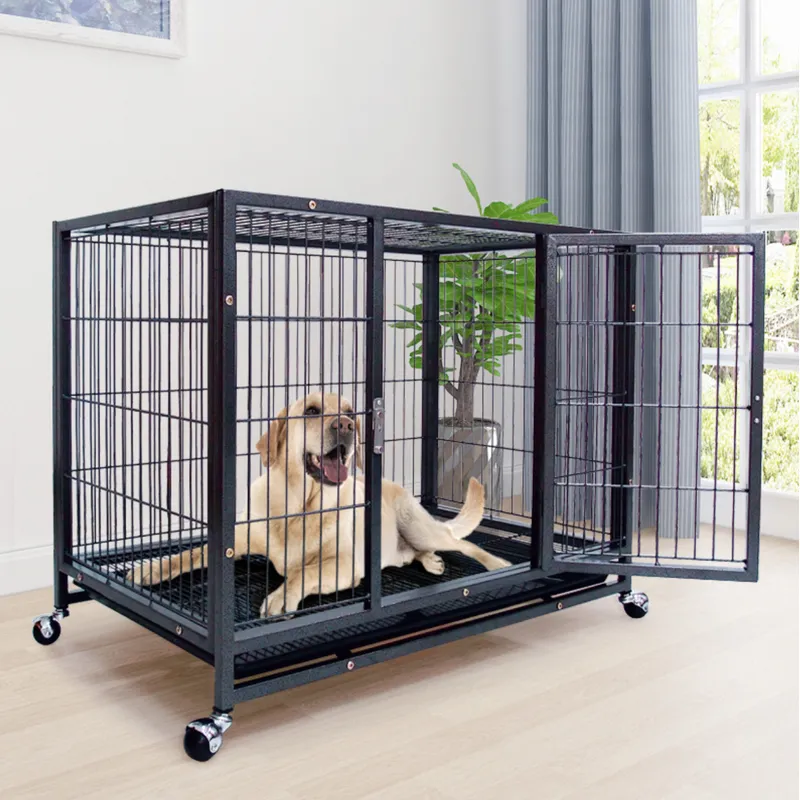 Dog Cage Metal Crate for Large Dogs Pet Kennels House
