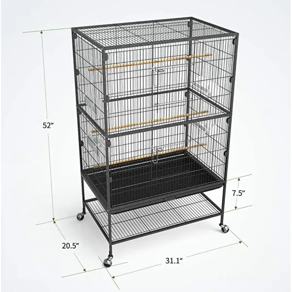 Metal Outdoor Bird Cage Parrot With Wheels