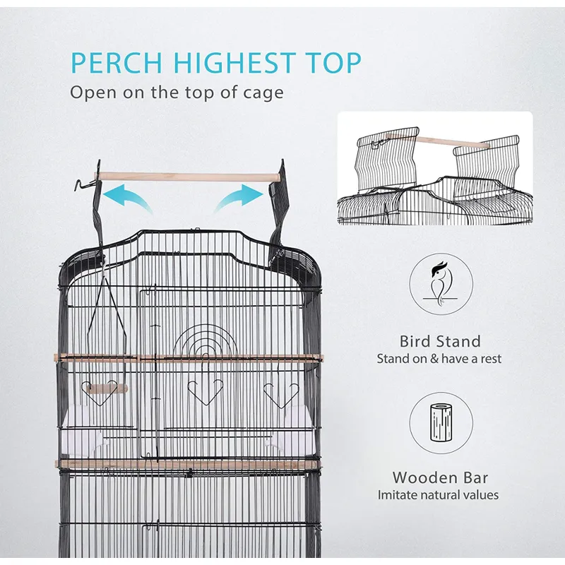large wire bird cage for lovebird parrot accessories
