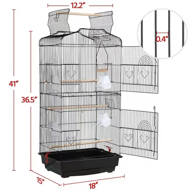 large wire bird cage for lovebird parrot accessories