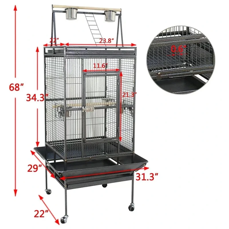 Iron wire breeding bird parrot cage