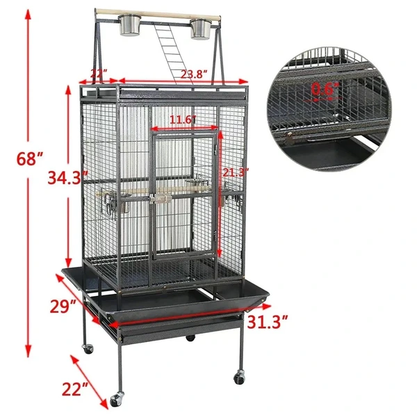 Iron wire breeding bird parrot cage