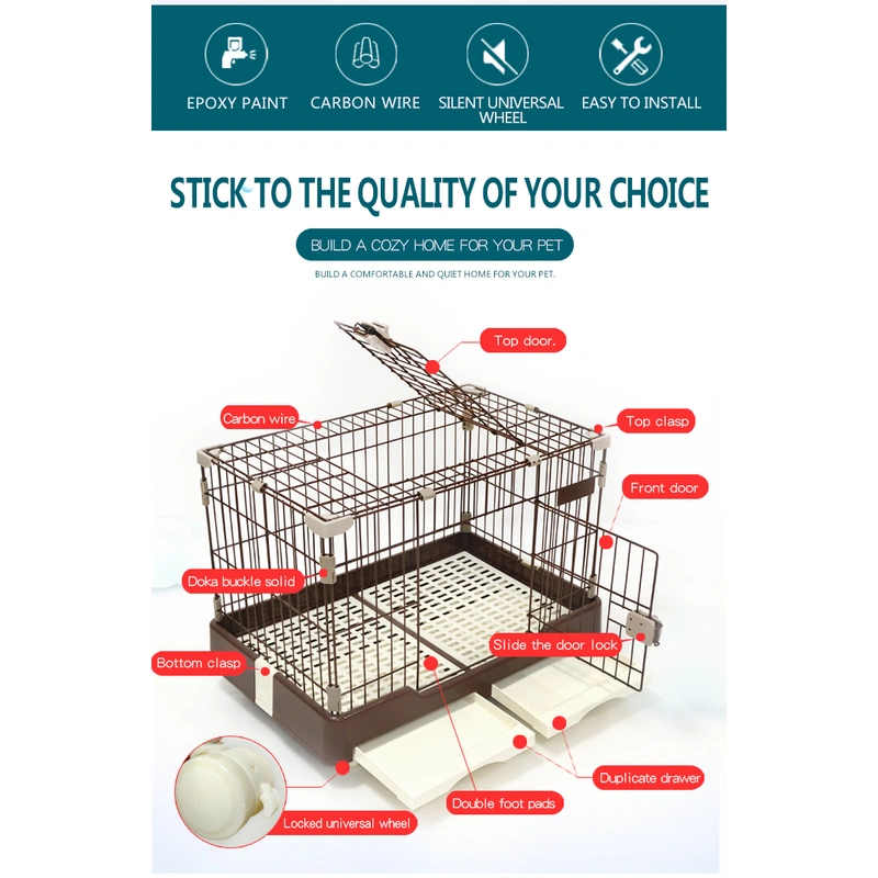 Stainless Large Dog Cages Crates