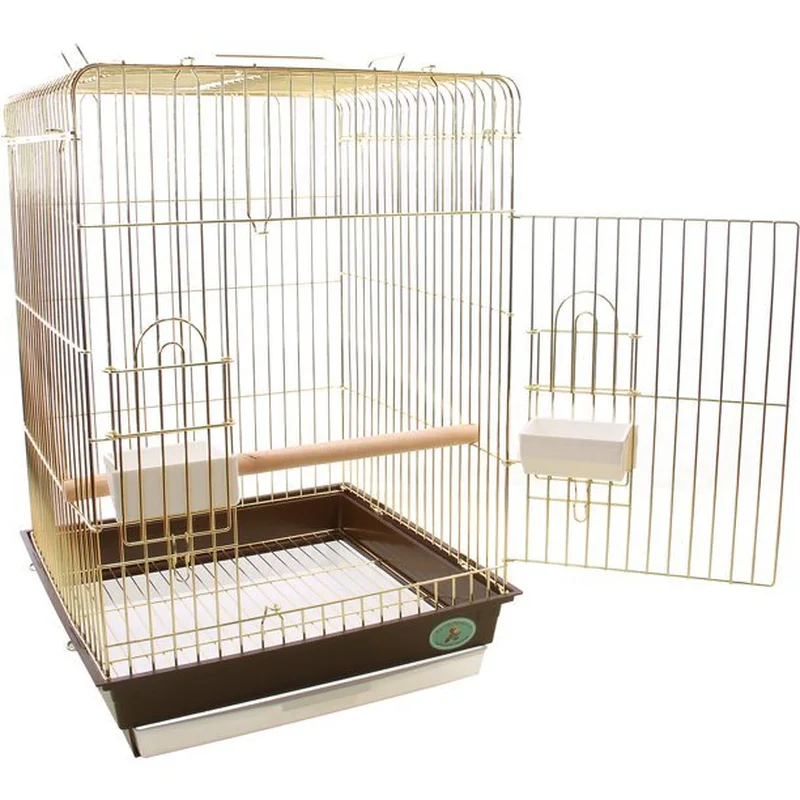 small bird cage with stand open top