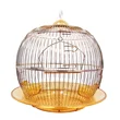 small gold metal bird cage