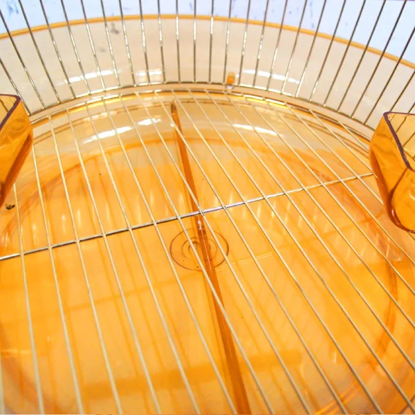 small gold metal bird cage