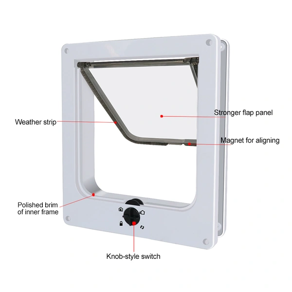 4-way open pet cat door