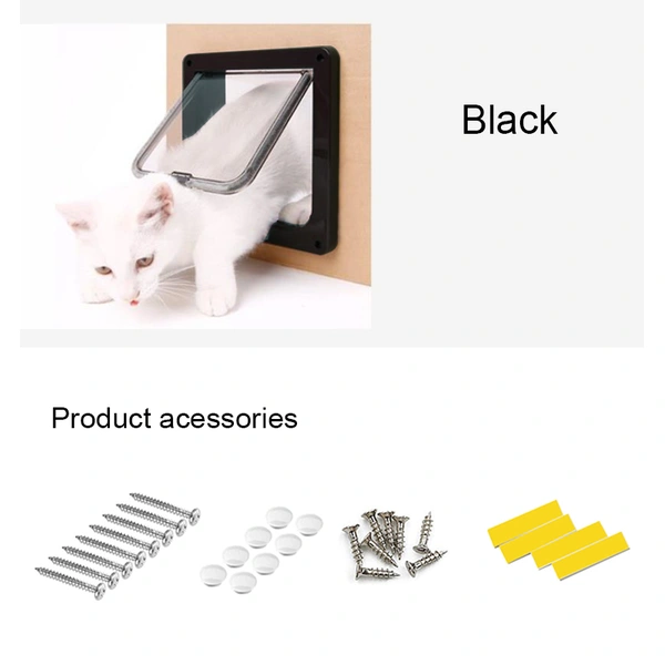 4-way open pet cat door