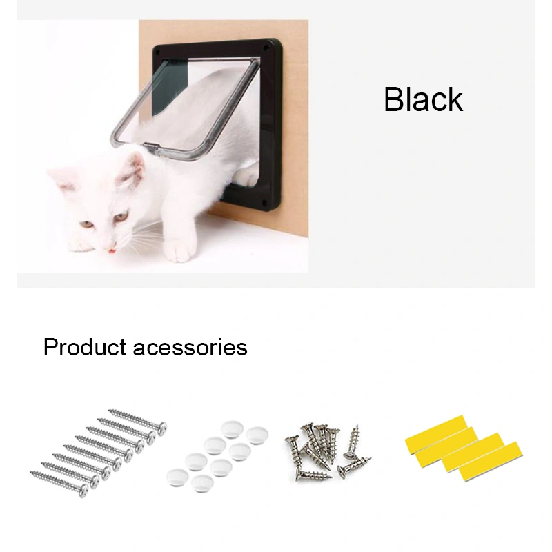 4-way open pet cat door
