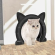 Cat house flap door with fish bone