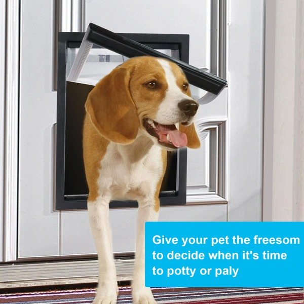dog access door with flap