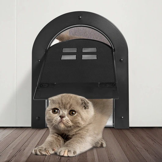 Pet Products for Cats Doggie Suitable for Window Locking Cat Flap Door for Pet Interior Exterior