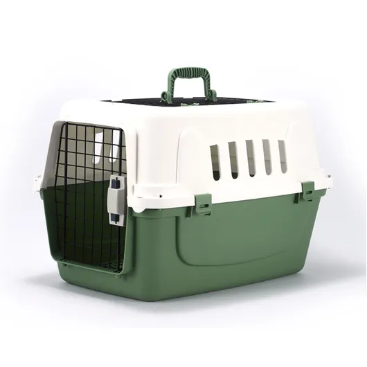 Eco-Friendly Plastic Ventilation Airlines Approved Dog Carrier Travel Cat Trolley Cage Outdoor Pet Air Transport Box