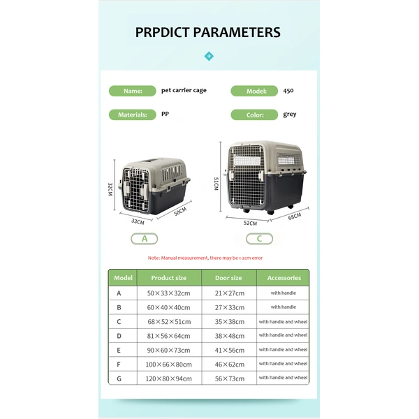 portable pet carrier with wheel