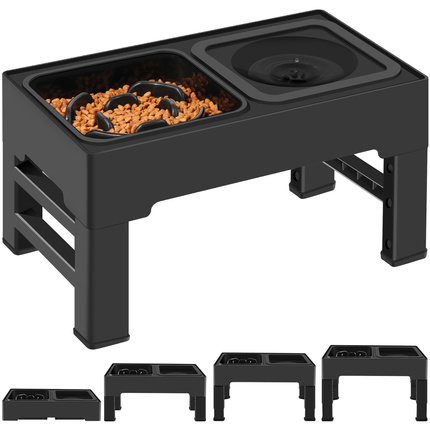 Pet Bowls Spill-proof Adjustable Dog Stand Raised Food and Water for Pet Dog Cat Food Feeder Slow Bowls