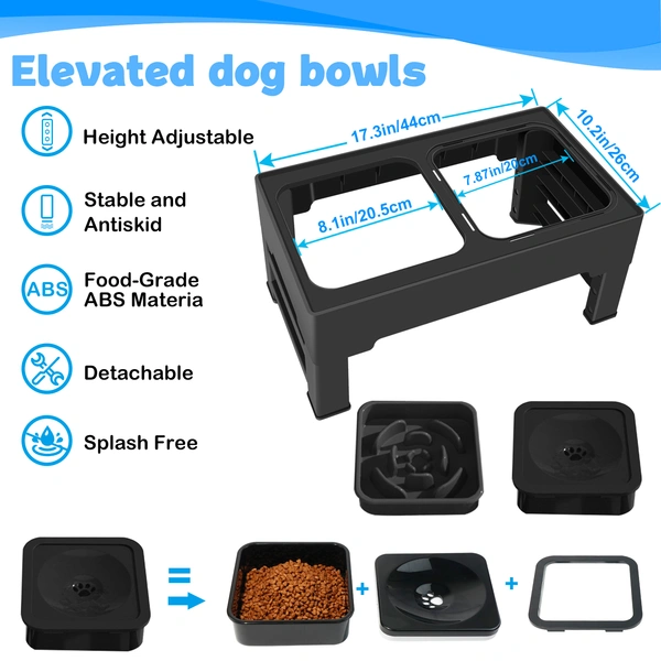 Pet dog adjustable bowl