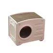 Plastic Cat House with Scratchable Roof-Durable Shelter