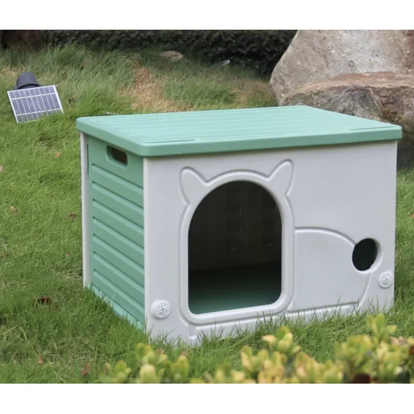 Sturdy Plastic Cat House - Indoor & Outdoor Cozy Shelter for Cats