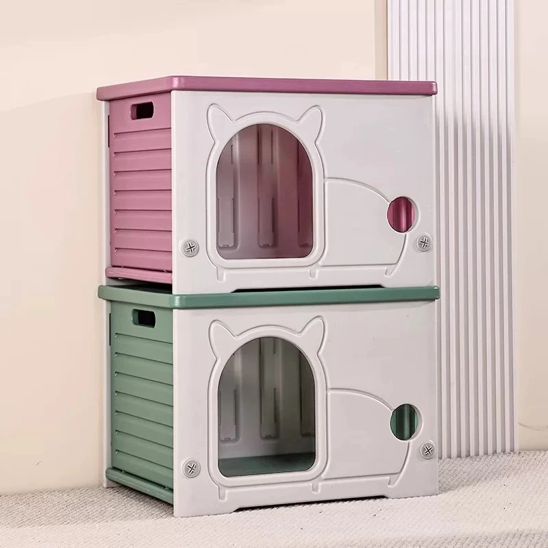 Sturdy Plastic Cat House - Indoor & Outdoor Cozy Shelter for Cats