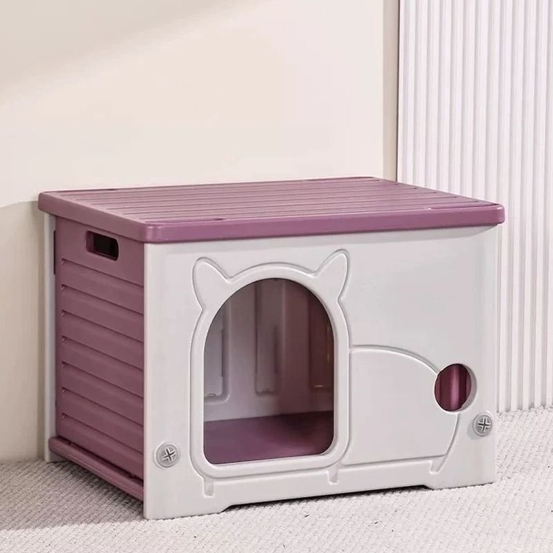 Sturdy Plastic Cat House - Indoor & Outdoor Cozy Shelter for Cats