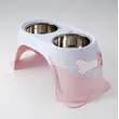Durable Double Plastic Pet Bowl - Perfect for Feeding Dogs and Cats