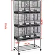 Large Stackable Bird Cage | Expandable & Durable Design
