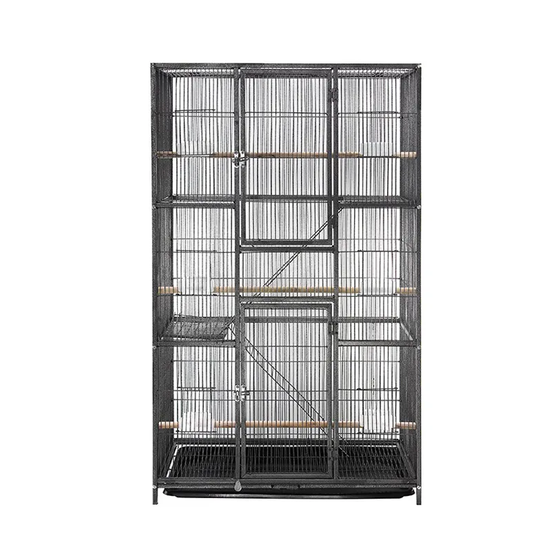 3-Tier Bird Cage with Ladders | Spacious Multi-Level Aviary for Birds