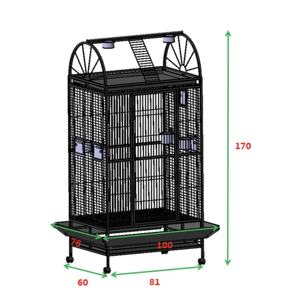  Spacious Large Bird Cage | Ideal Parrot Enclosure with Easy Access
