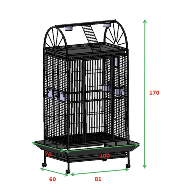  Spacious Large Bird Cage | Ideal Parrot Enclosure with Easy Access