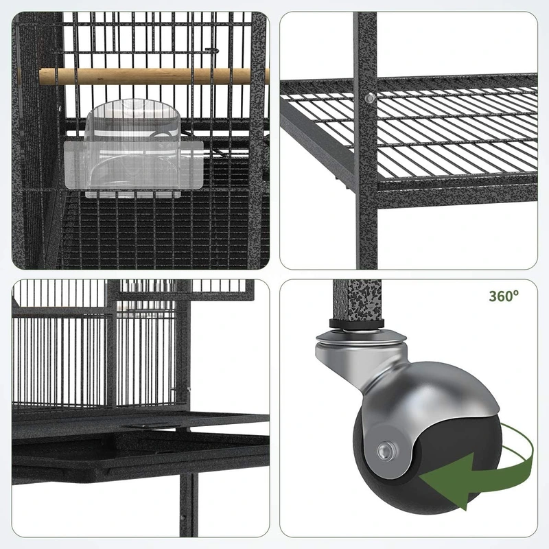 Extra-Large Bird Cage with Play Stand | Spacious Parrot Enclosure