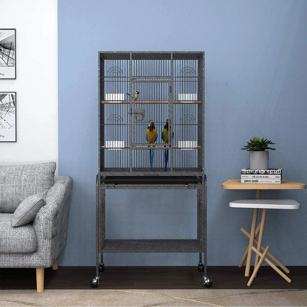 Extra-Large Bird Cage with Play Stand | Spacious Parrot Enclosure