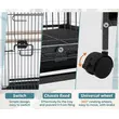 Square Heavy-Duty Iron Bird Cage | Perfect for Large Parrots