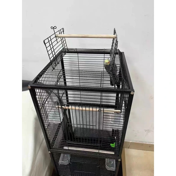 Sturdy Iron Bird Cage with Play Area for Active Birds