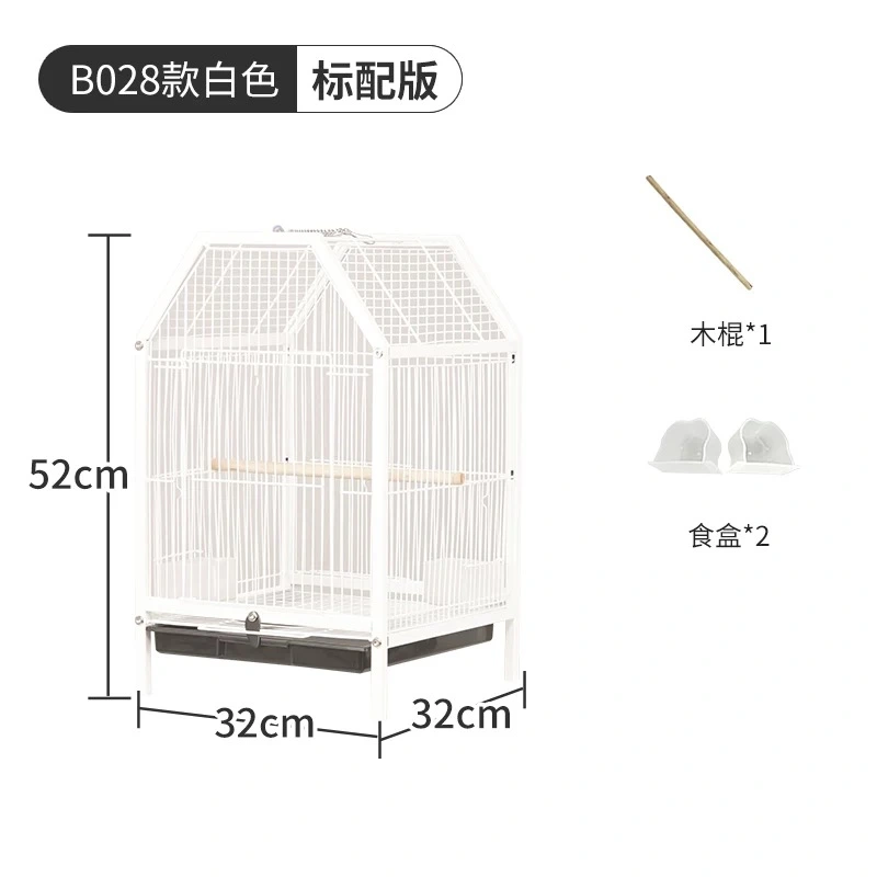 Hanging Square Iron Bird Cage for Parrots | Heavy-Duty Construction