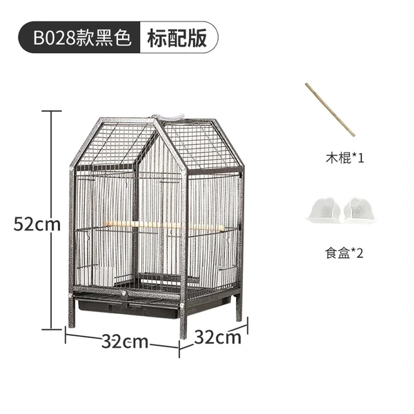Hanging Square Iron Bird Cage for Parrots | Heavy-Duty Construction