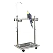 Metal Bird Parrot Stand With Wheels