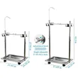 Metal Bird Parrot Stand With Wheels