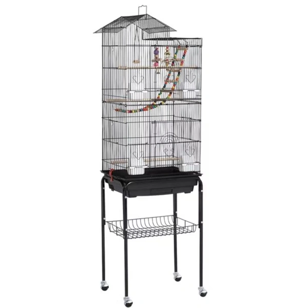 decorative bird cage wall shelf