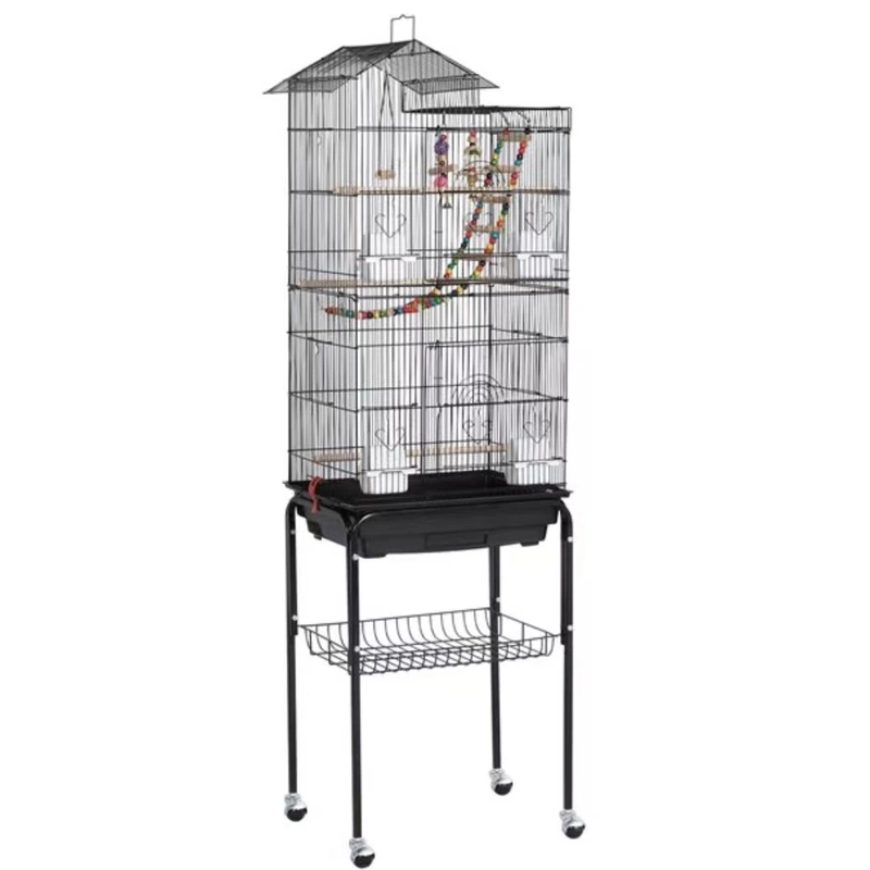 decorative bird cage wall shelf