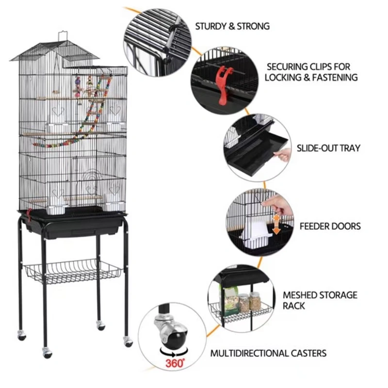 decorative bird cage wall shelf