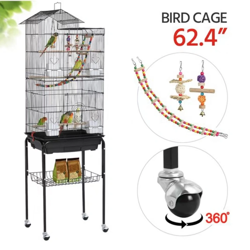 decorative bird cage wall shelf