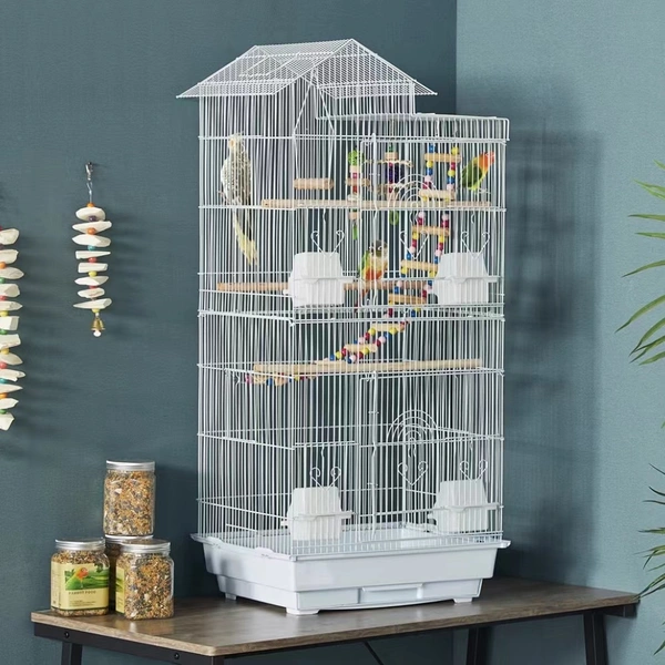 decorative bird cage wall shelf