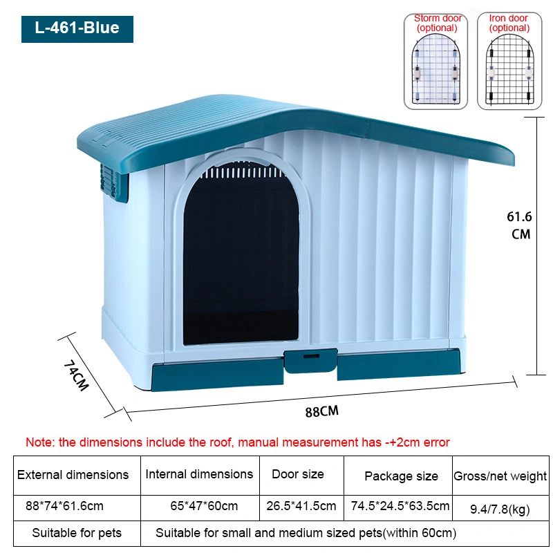 Easy Assembly Plastic Dog House for Small Pets