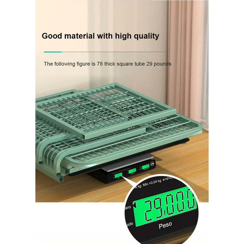 Sturdy Green Iron Dog Cage for Pets