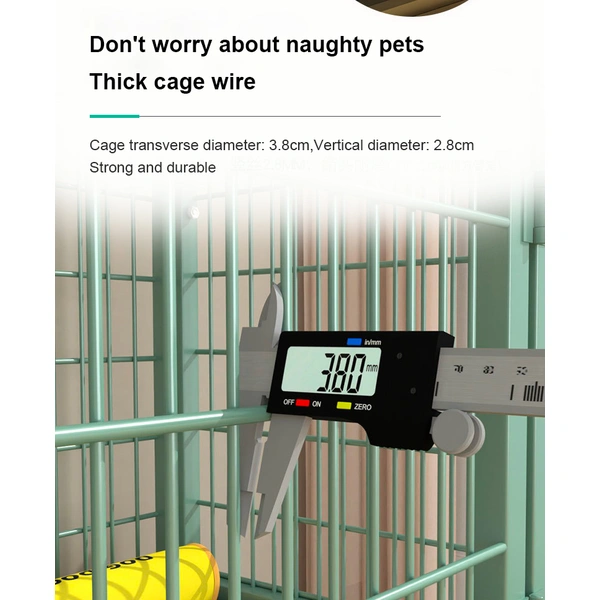 Sturdy Green Iron Dog Cage for Pets