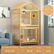 Yellow Multi-Level Iron Cat Cage for Active Cats
