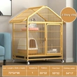 Yellow Multi-Level Iron Cat Cage for Active Cats